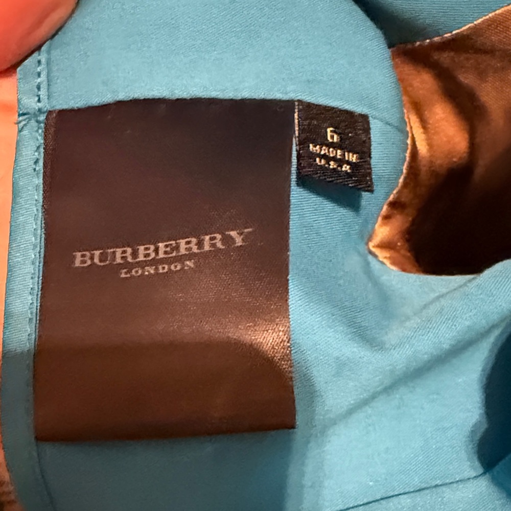Burberry Bright Aqua Blue Hooded Toggle Coat - Picture 8 of 13